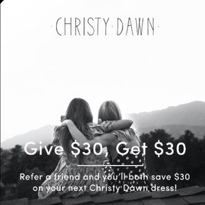 FREE $30 off at Christy Dawn